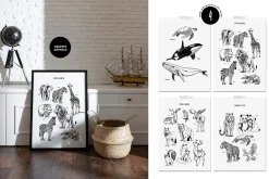 Animal World Map, Animals alphabet