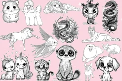 Animal brushes Procreate, Photoshop