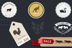 100 ANIMAL Silhouettes Vector Shapes