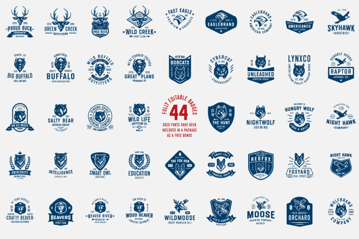 Animals Marks & Badges Bundle