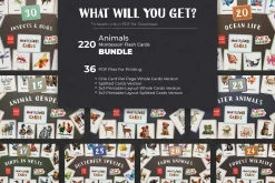 Animals Montessori Cards Bundle