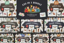 Animals Montessori Cards Bundle