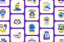 Animated Thank You Stickers Set