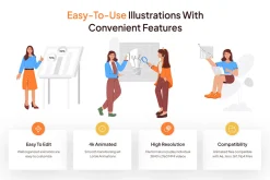 Animated Business Illustration Set