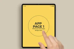 Animated iPad 12.9 Hand Swipe Mockup