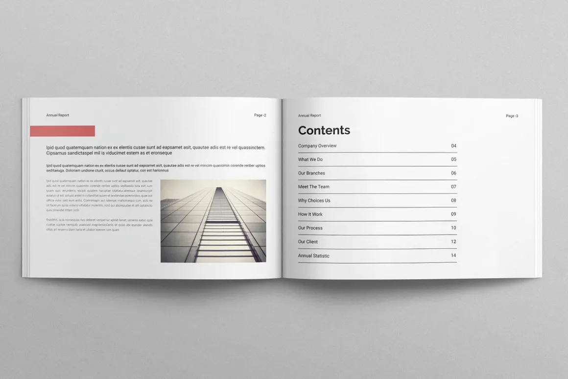 Annual Report Template Landscape