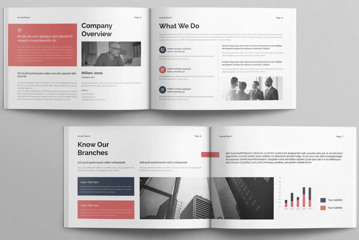 Annual Report Template Landscape
