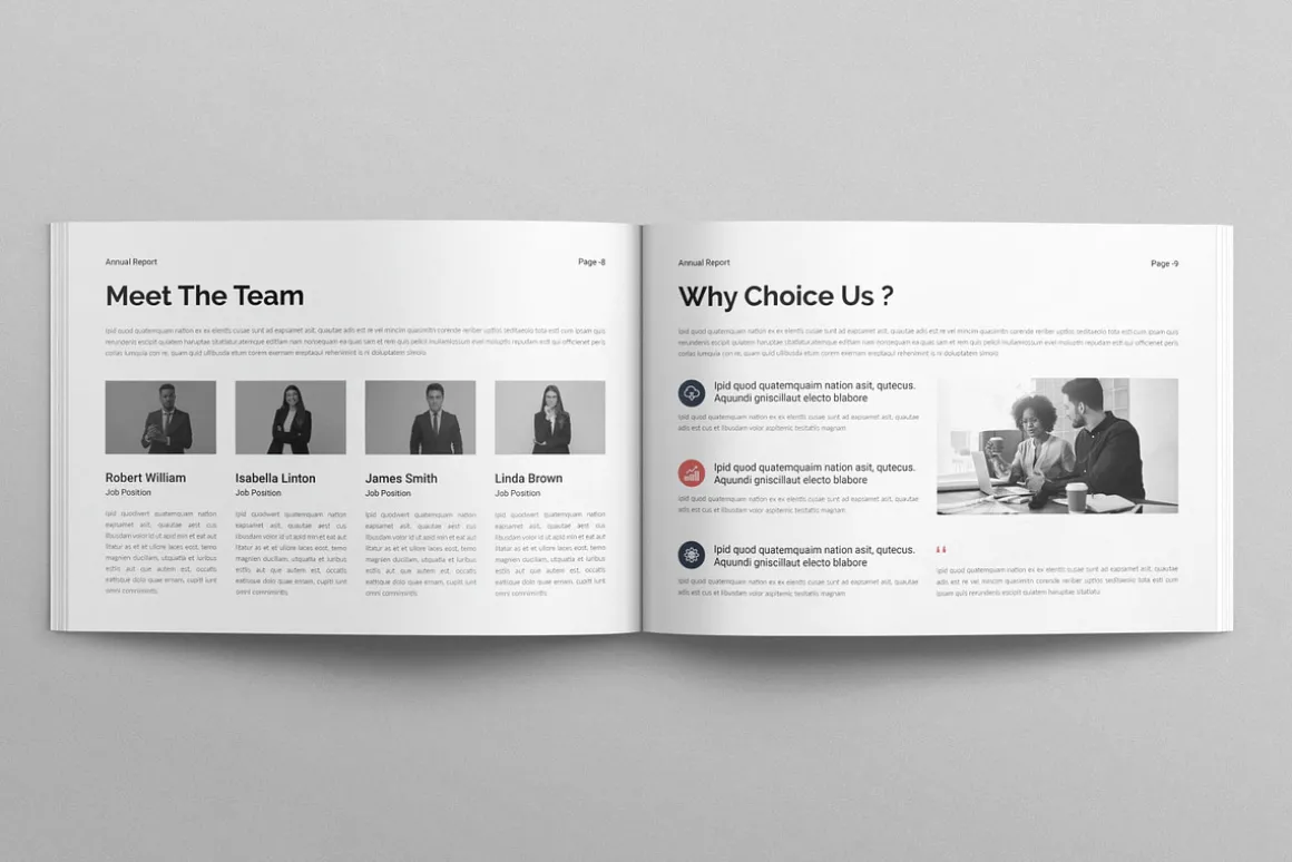 Annual Report Template Landscape