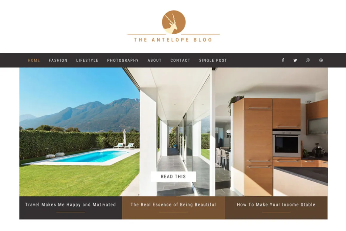 Antelope Minimal WordPress Blog