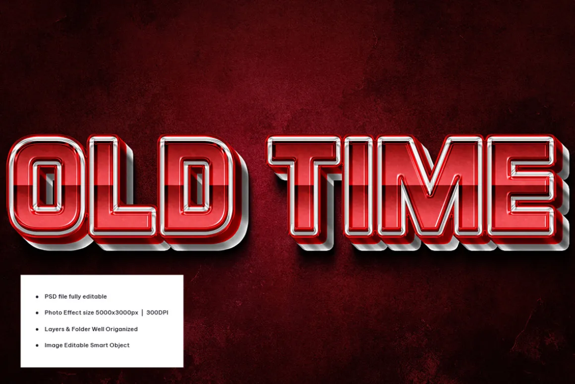 Antique 3D Text Effect