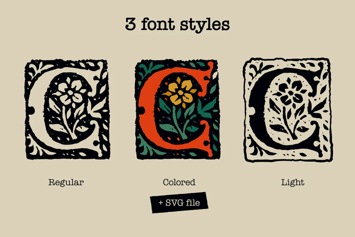 Antoine Medieval drop caps font