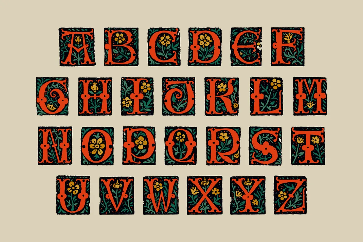 Antoine Medieval drop caps font