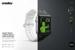 Apple Watch Leather Band 2 Mockup