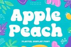 Apple Peach | Playful bubble Font