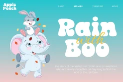 Apple Peach | Playful bubble Font