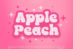 Apple Peach | Playful bubble Font