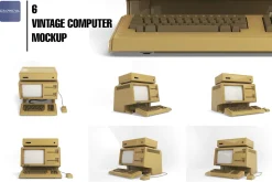 Apple Vintage Pc Mockup