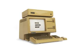 Apple Vintage Pc Mockup