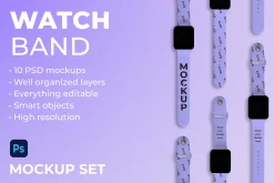 Apple watch band mockup