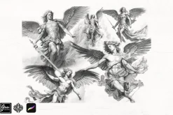 Archangel Michael and the angels