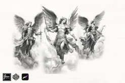 Archangel Michael and the angels