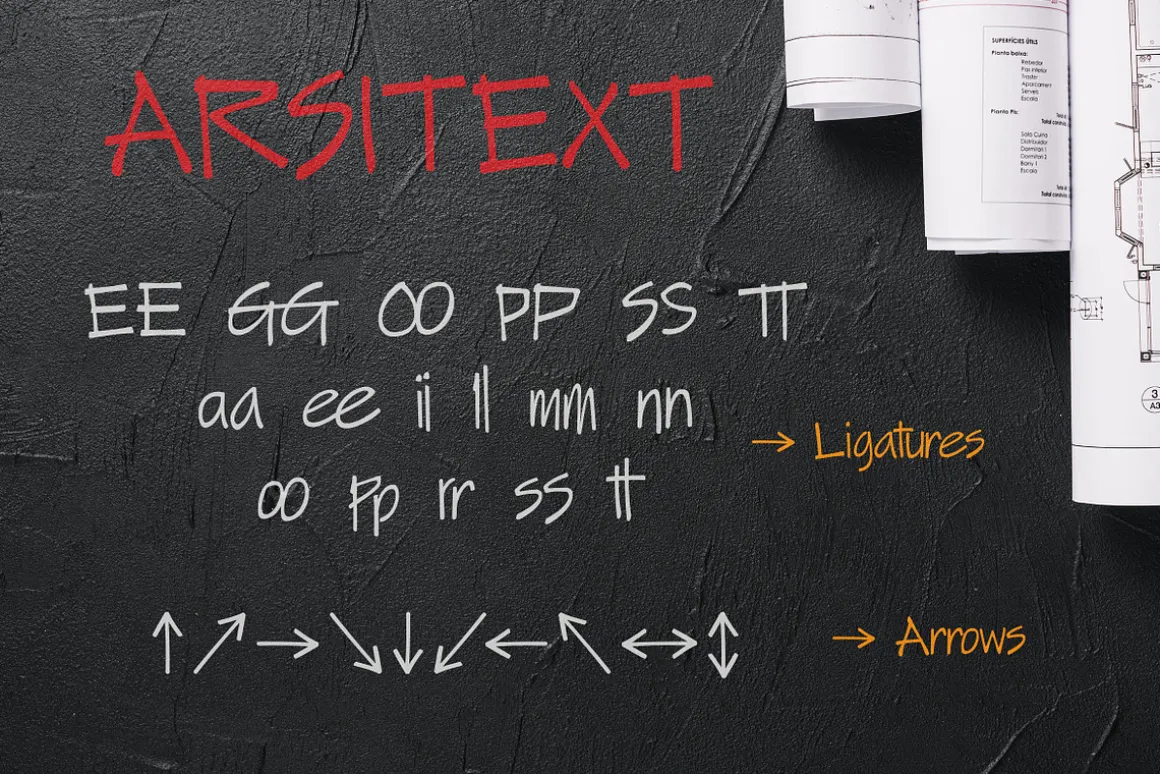 ARSITEXT - Handwriting Font