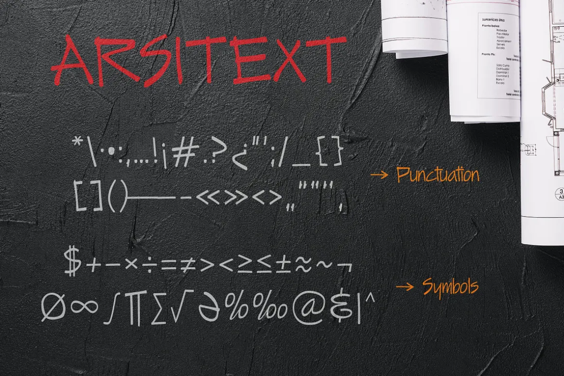 ARSITEXT - Handwriting Font