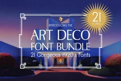 Art Deco Font Bundle (21 Fonts!)