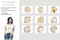 Art Nouveau Floral Compositions Set