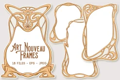 Art Nouveau Frames Set