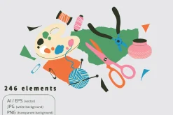 Art & Craft Bundle elements patterns