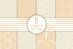 8 art deco seamless patterns