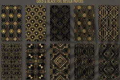 20 Art Deco Seamless Vector Patterns