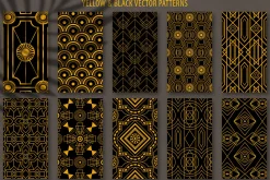 20 Art Deco Seamless Vector Patterns