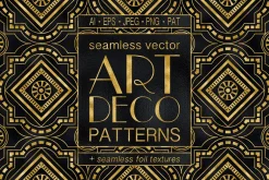 20 Art Deco Seamless Vector Patterns