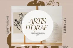 Artistic Abstract Floral Line Art