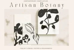 Artistic Abstract Floral Line Art