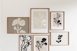 Artistic Abstract Floral Line Art