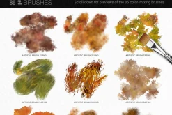 Artistic Autumn Paint Brush Studio