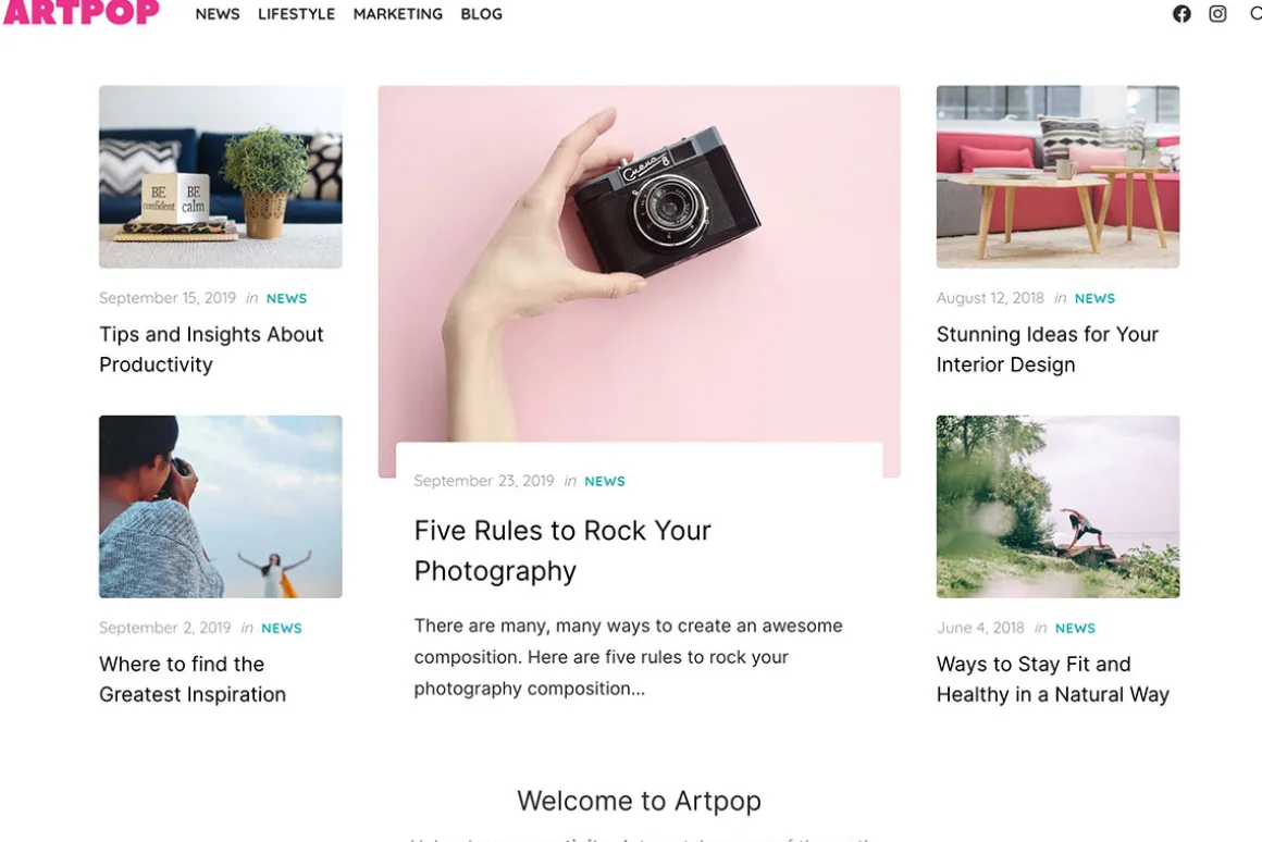 Artpop WordPress Theme