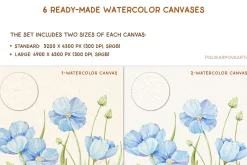 Art Watercolor - Brushes & Canvases