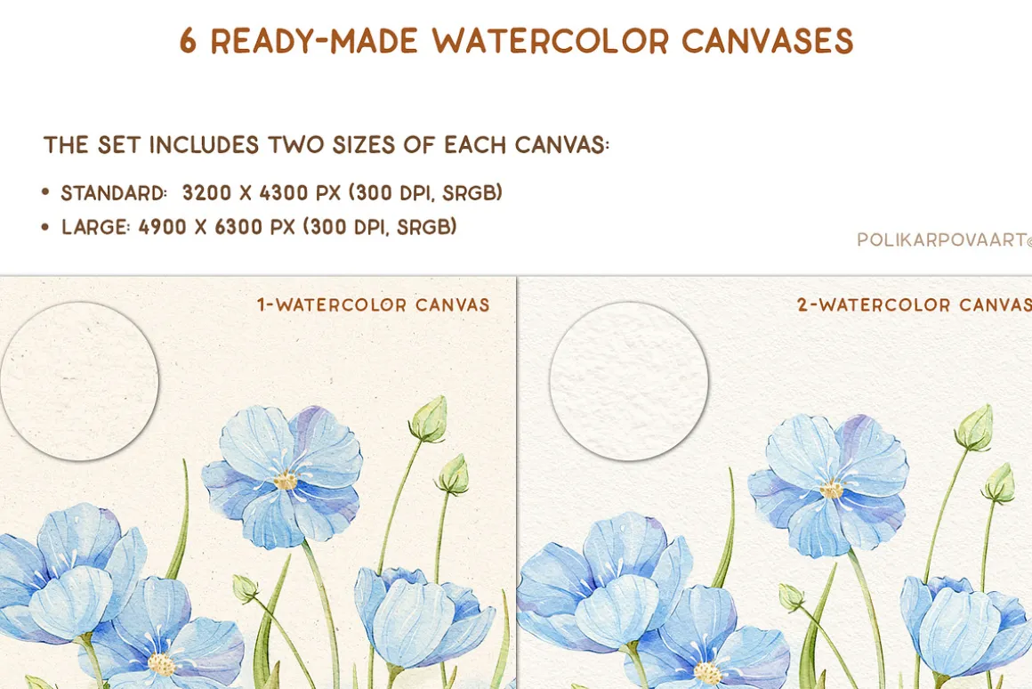 Art Watercolor - Brushes & Canvases