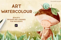 Art Watercolor - Brushes & Canvases