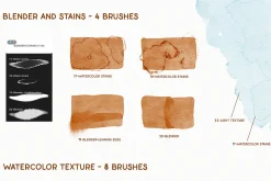 Art Watercolor - Brushes & Canvases