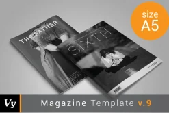 A5 Sixth Magazine Template
