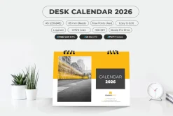A5 Size Desk Calendar 2026