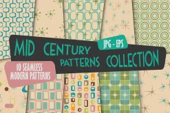 Atomic Age 1950's Retro Pattern Set