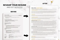 ATS Friendly Resume Template Gold