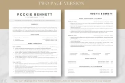 ATS Resume Template - Rockie