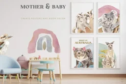 Australia Animals & Flora Watercolor